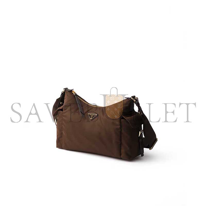 PRADA EXPLORE LARGE RE-NYLON AND LEATHER BAG 1BC264 (32*22*11.5cm)